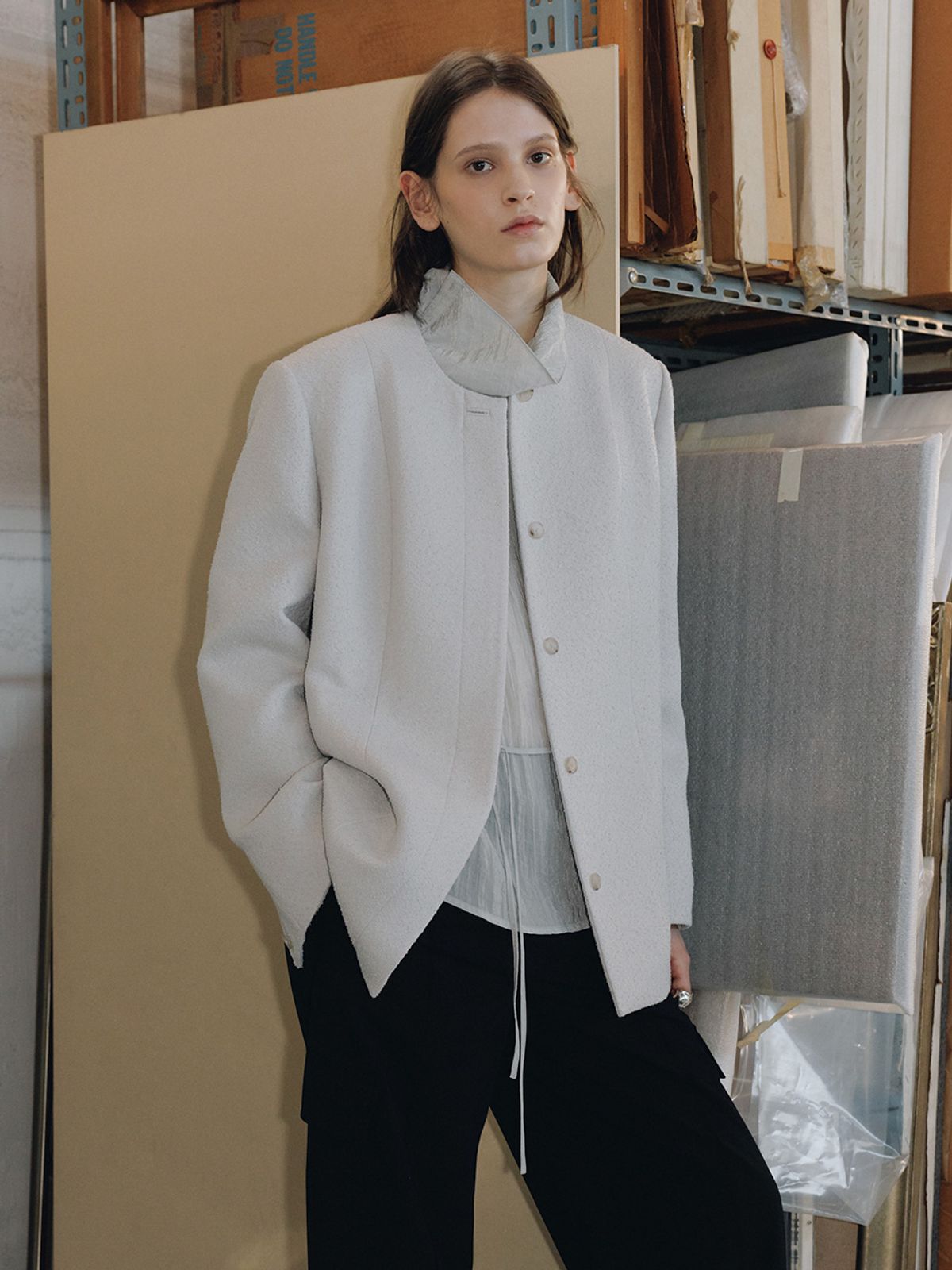 루에브르(LOEUVRE) Minimal Boucle Texture Jacket SW6SJ624-11