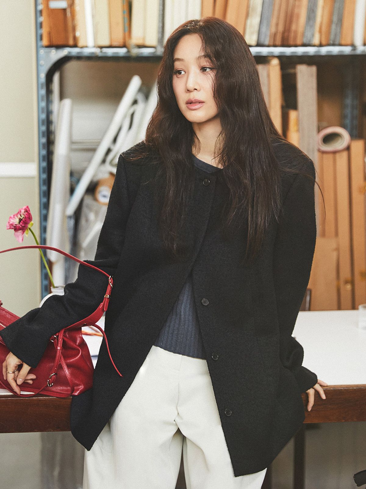 루에브르(LOEUVRE) Minimal Boucle Texture Jacket SW6SJ624-10