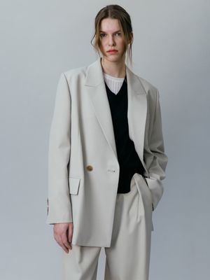 Oversized Double-Breasted Tailored Jacket SW6SJ621-FG