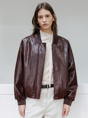 Faux Leather Blouson Jacket SL6SM602-6J