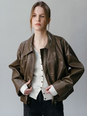 Leather Blouson Jumper SL6SM605-93