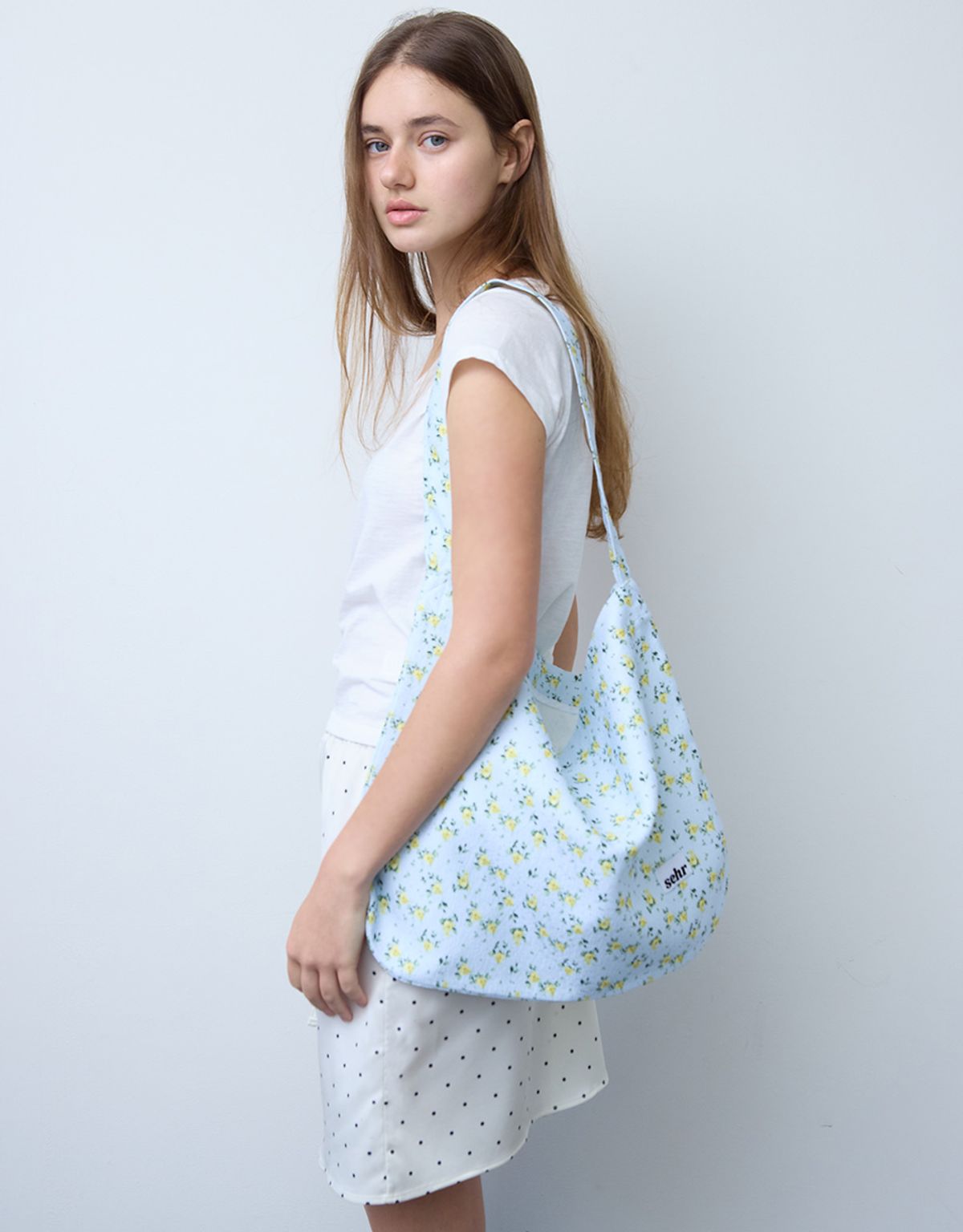 세르(SEHR) Lemon Flower Easy Bag (Light Blue)