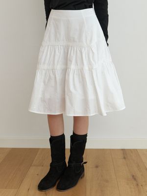 Cheese crepe skirt (ivory)