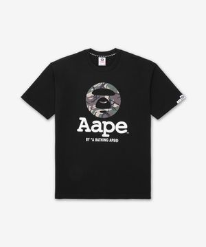 문페이스 카모 로고 반소매 티셔츠 - 블랙 / AAPTEM1640XXQBKX