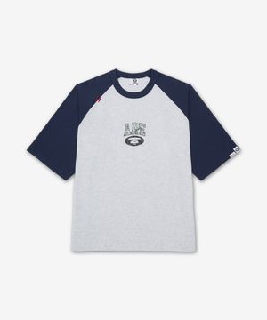 AAPEUNVS 크랙 로고 반소매 티셔츠 - 헤더 그레이 / AAPLTM1848XXQWH2