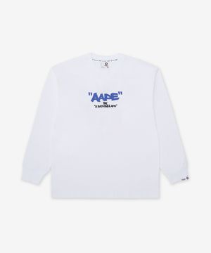 AAPEUNVS 그래픽 긴팔 티셔츠 - 화이트 / AAPLTM1876XXQWHX