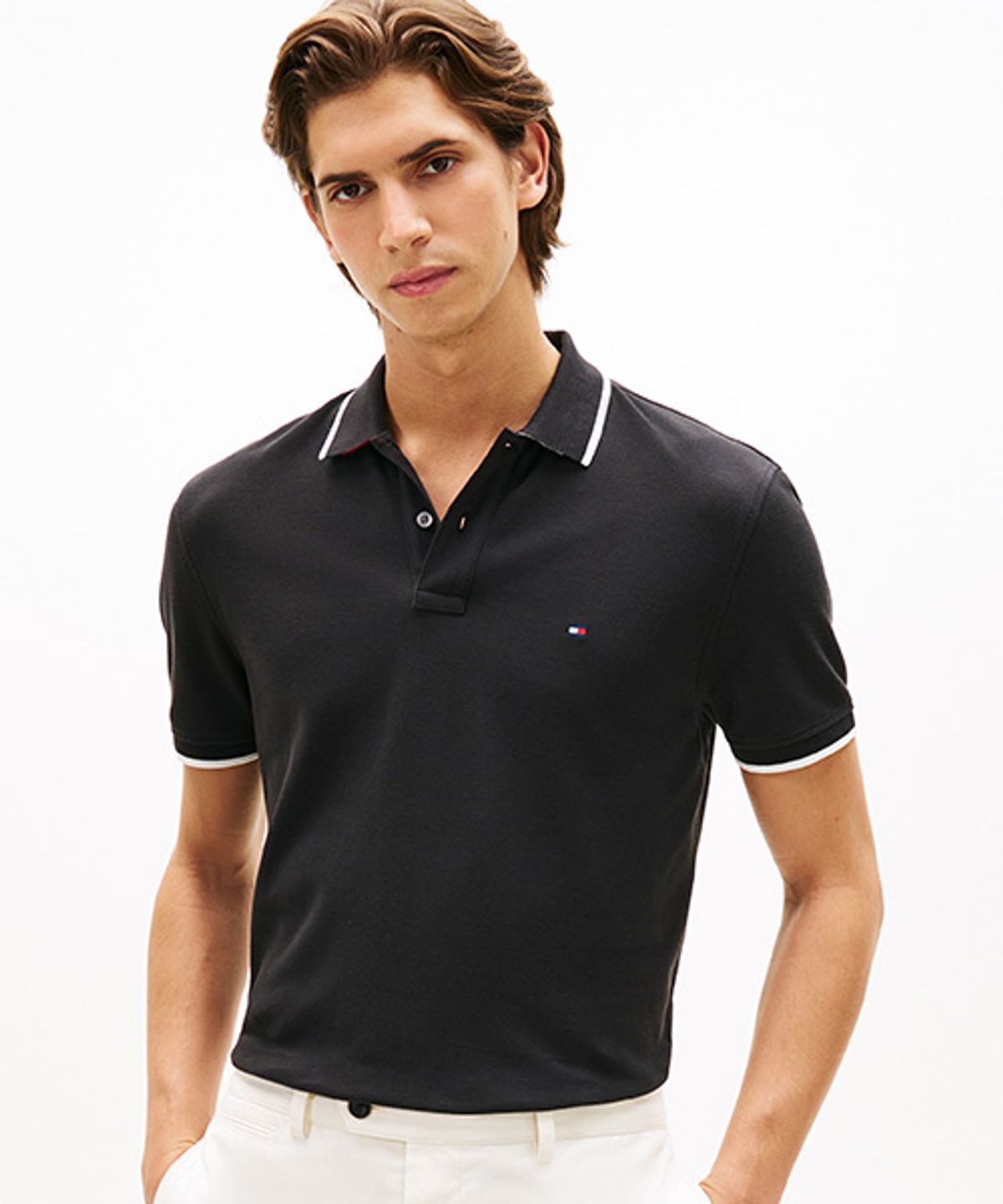 타미힐피거(TOMMY HILFIGER) 언더 칼라 레귤러핏 폴로 셔츠 (T12G1TKT850MT3BDS)