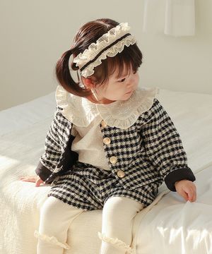 쪼꼬미의 첫 트위드자켓 - 아기 체크자켓