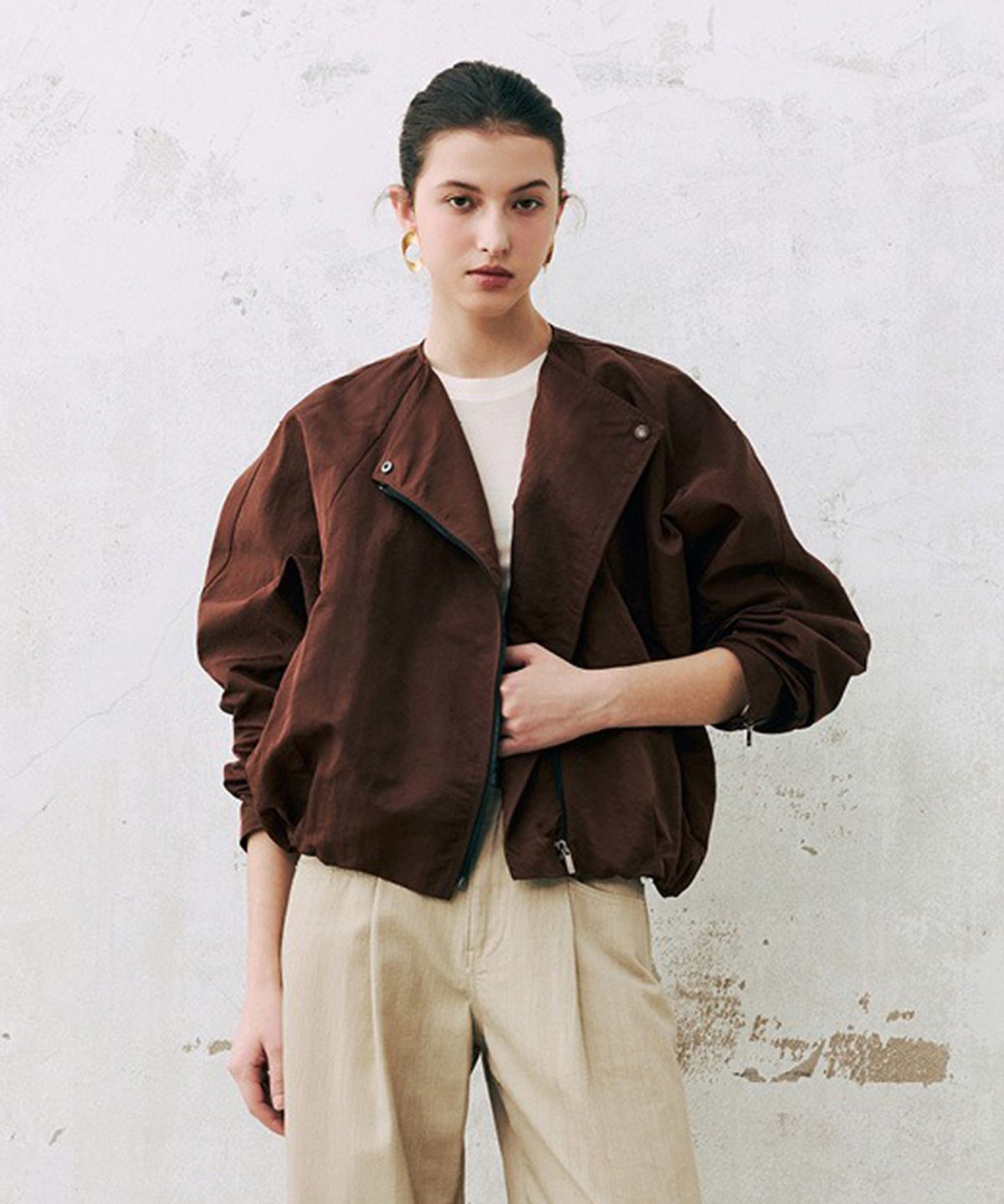 바니스뉴욕(BARNEYS NEWYORK) 26SS 라이더 우븐 점퍼 브라운