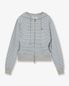 STRIPE HOODIE ZIP UP [GREY]