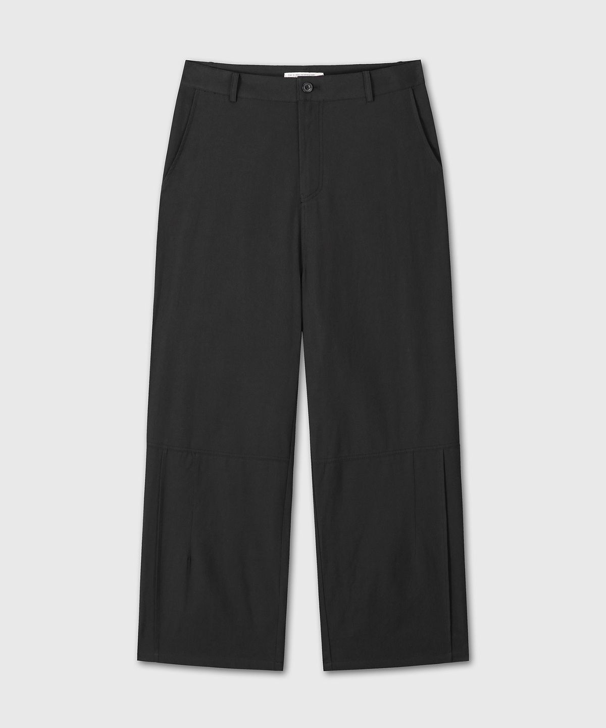 다이브인(DIVEIN) SEMI WIDE BUTTON HEM TROUSERS (BLACK)