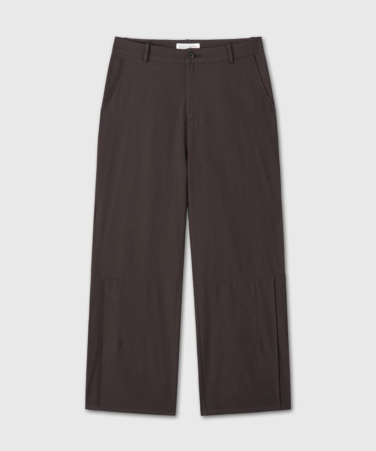 다이브인(DIVEIN) SEMI WIDE BUTTON HEM TROUSERS (BROWN)