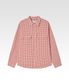 깅엄 체크 네스티드 포켓 셔츠 레드