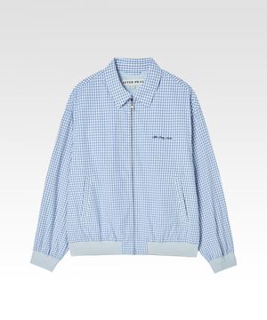 플레인 체크 스윙탑 블루종 스카이블루