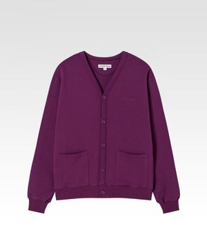 제리 브이넥 카디건 퍼플