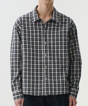 LOOSED MULTI CHECK SHIRTS (BLACK)