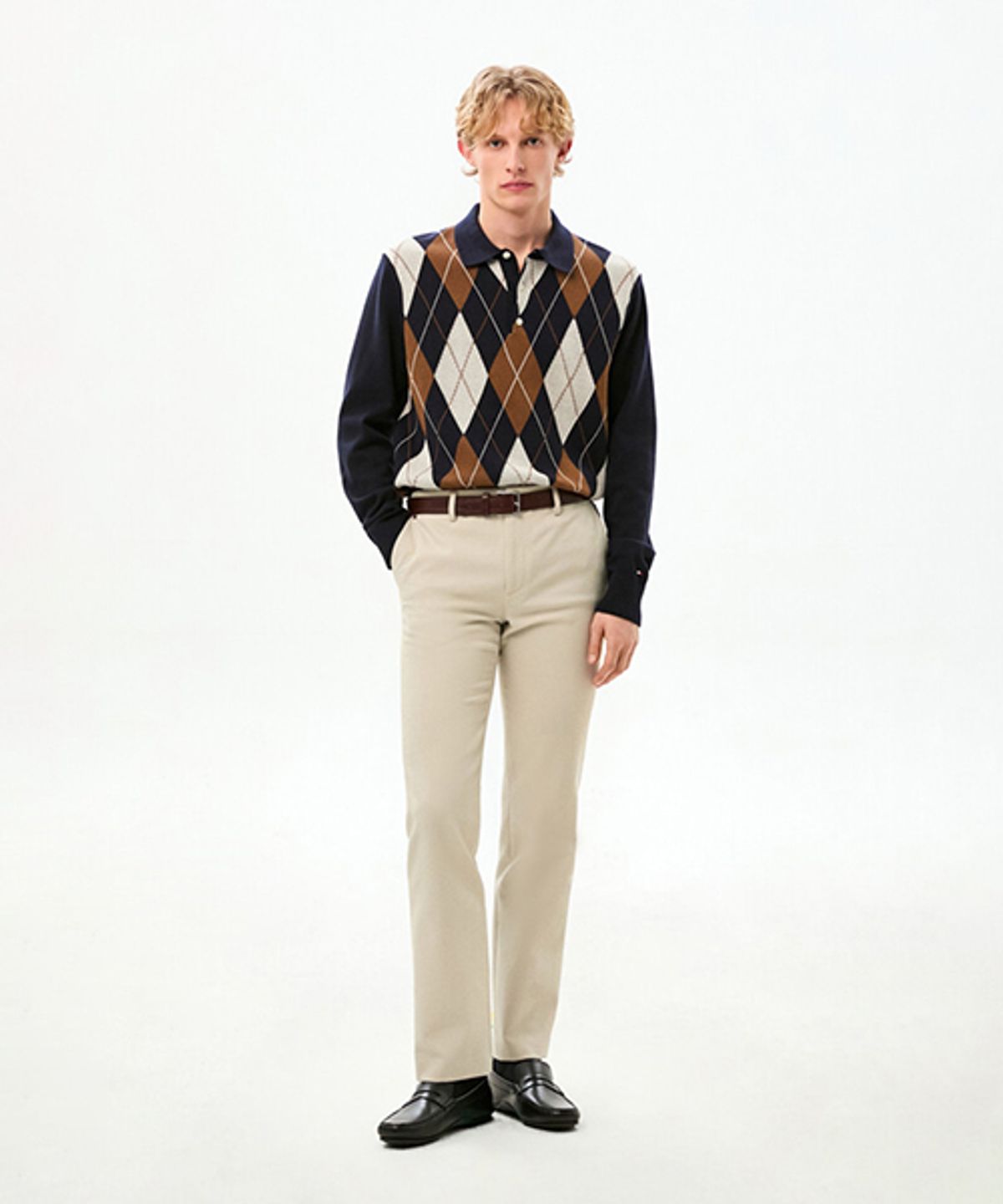 타미힐피거(TOMMY HILFIGER) 덴톤 텍스처드 팬츠 (T12G0WPC790ML1AEG)