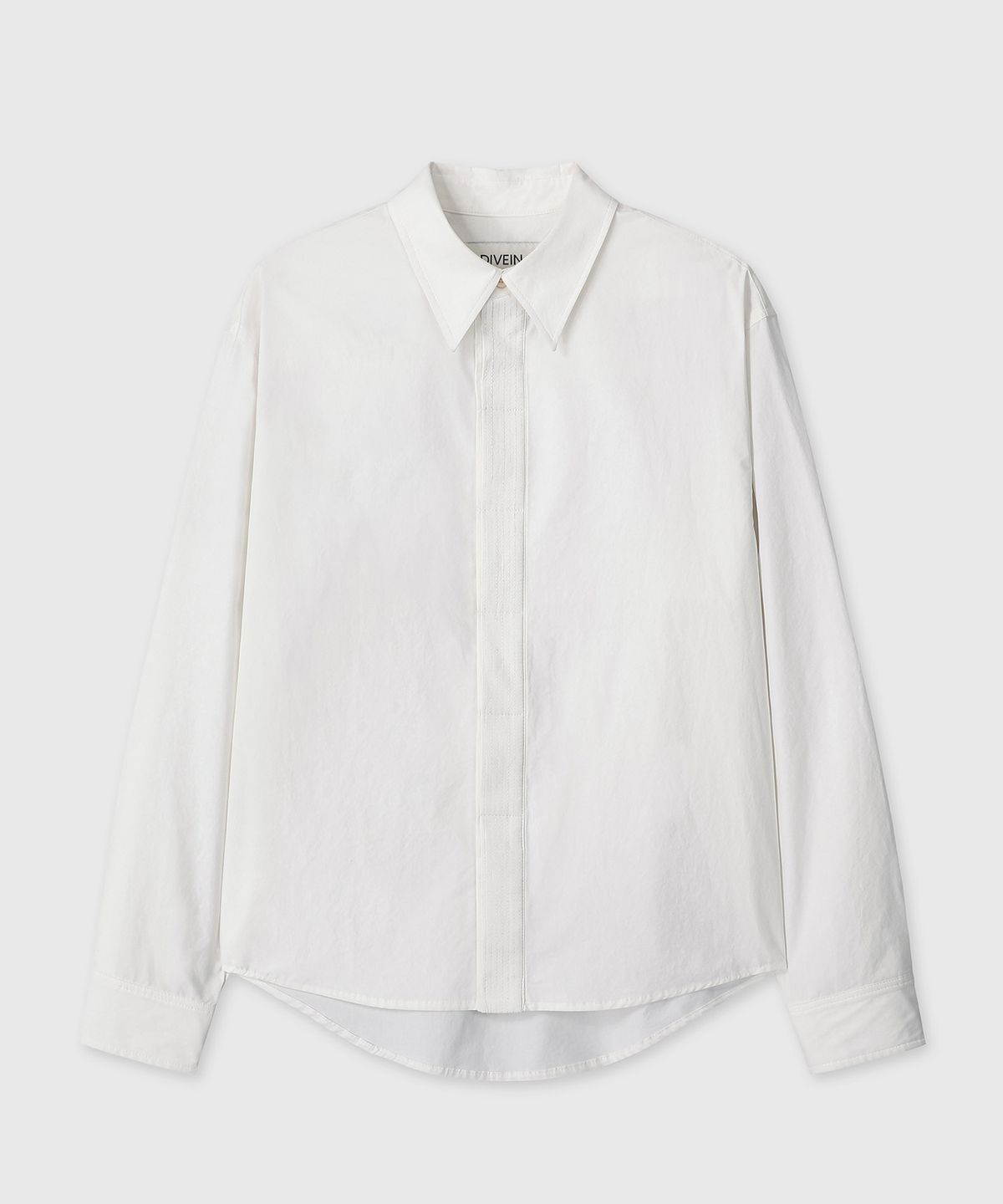 다이브인(DIVEIN) HIDDEN BUTTON SHIRTS (WHITE)