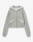 ROUND POCKET HOODIE ZIP UP [MELANGE GREY]
