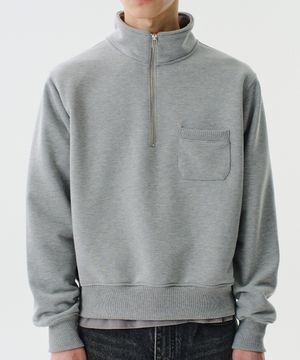 VINTAGE HALF ZIP-UP (MELANGE GRAY)