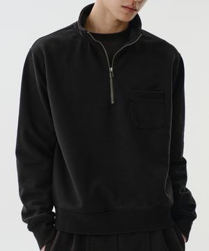 VINTAGE HALF ZIP-UP (BLACK)