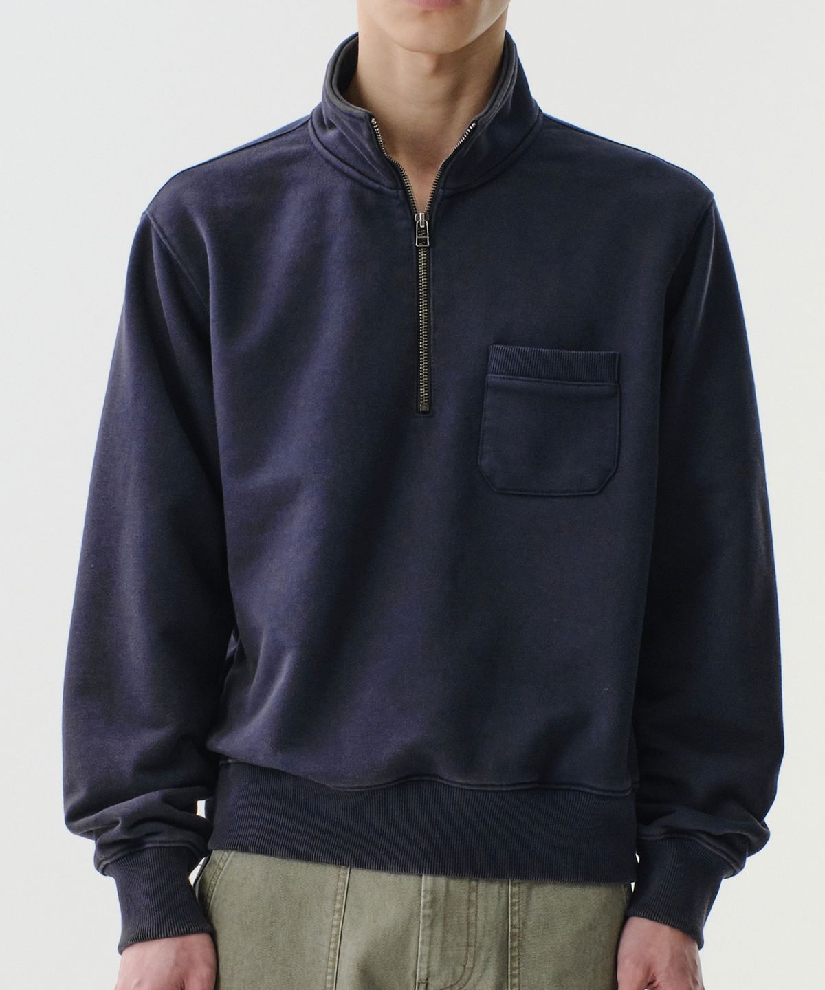 다이브인(DIVEIN) VINTAGE HALF ZIP-UP (DARK NAVY)