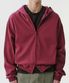 LIGHT CROP HOOD ZIP-UP (BURGUNDY)