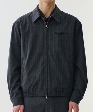 LOUNGE PIN STRIPE BLOUSON (CHARCOAL)
