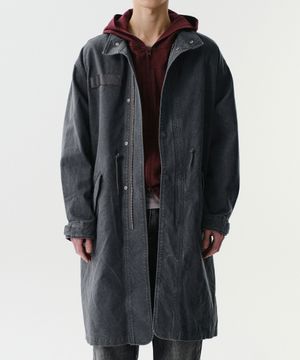 WASHED M65 FILED JACKET (CHARCOAL)