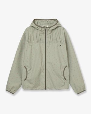 FLOWER WINDBREAKER JACKET [KHAKI]