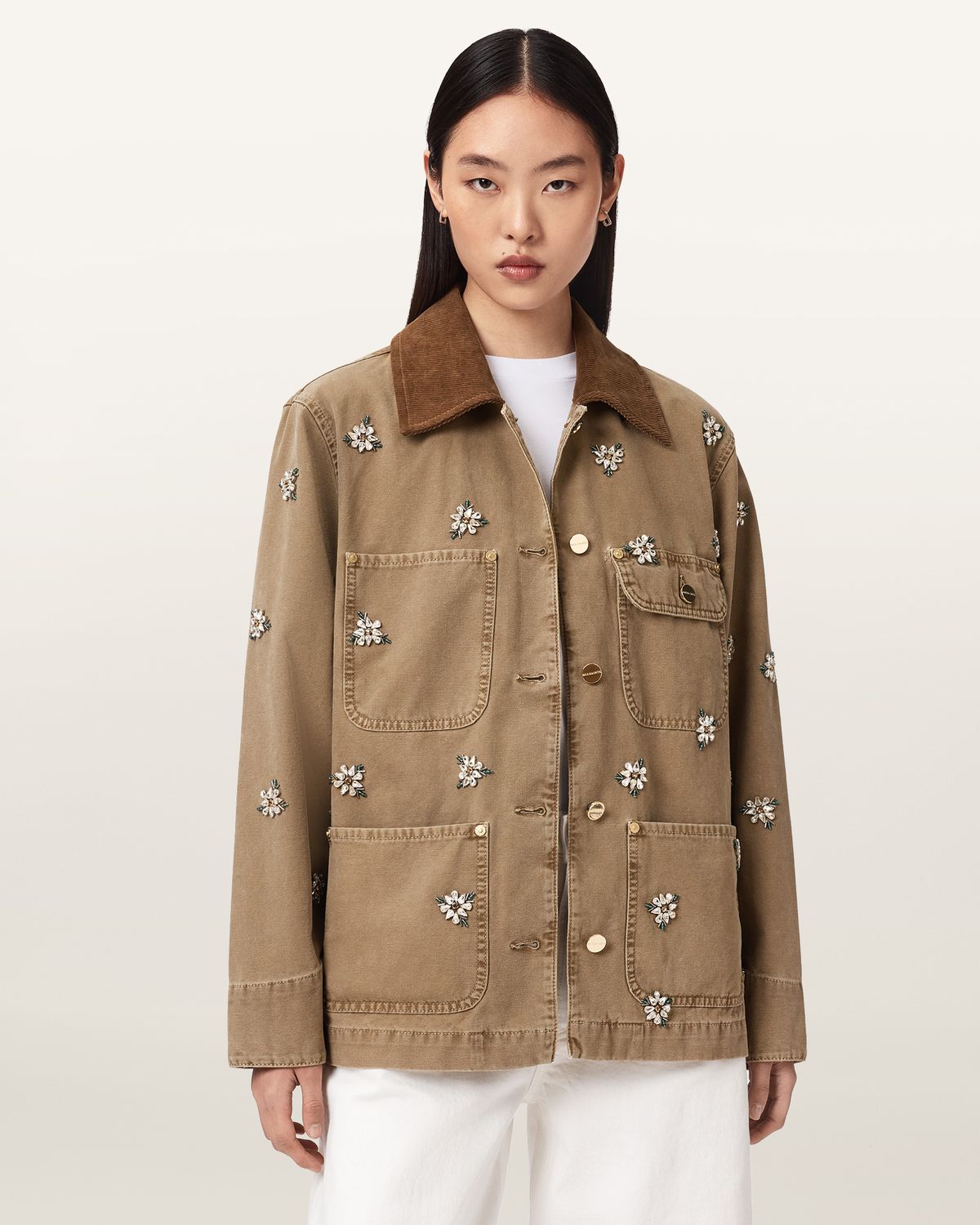 올세인츠(ALLSAINTS) 벡스 엠브 데님 자켓 W024OE-10341