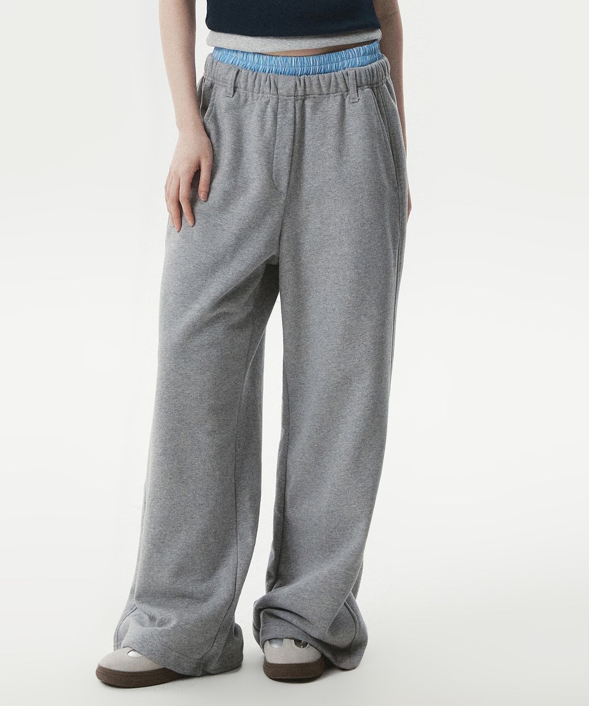 후아유(WHO.A.U) Layered Waist Wide Pants(F) / WHTMG1293F