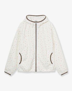 FLOWER WINDBREAKER JACKET [WHITE]