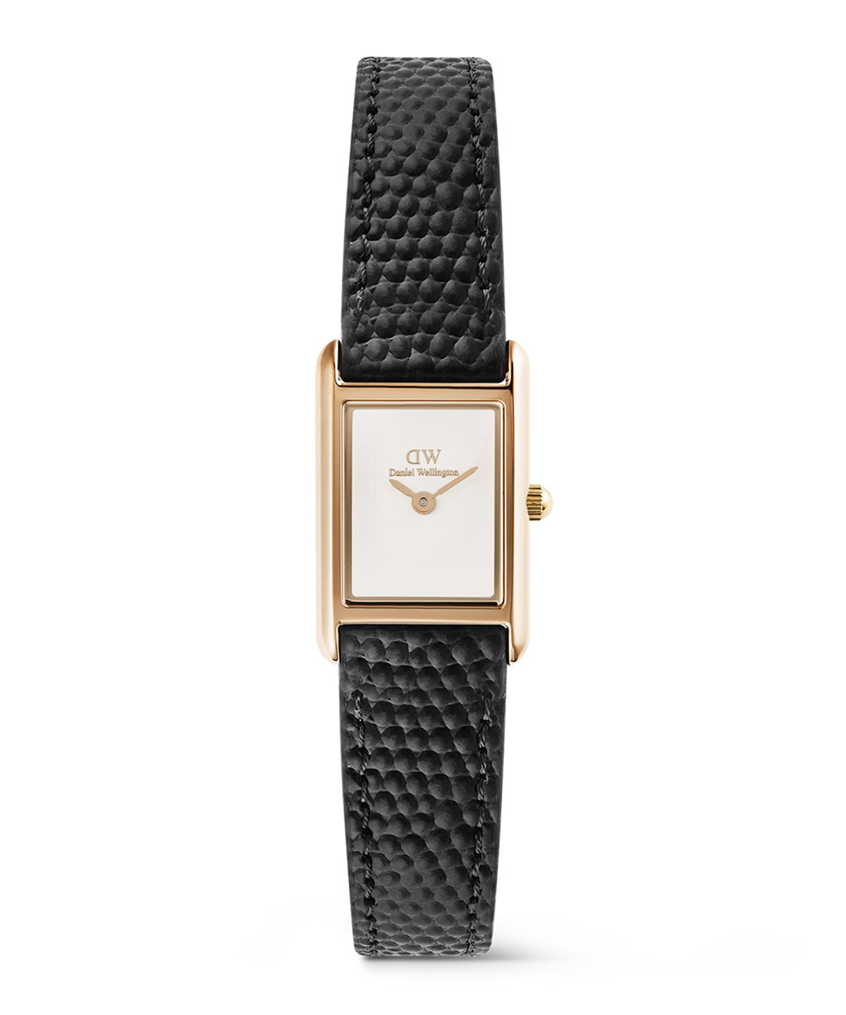 다니엘 웰링턴(DANIEL WELLINGTON) BOUND MINI BLACK LIZARD 로즈골드 블랙 레더 여성시계