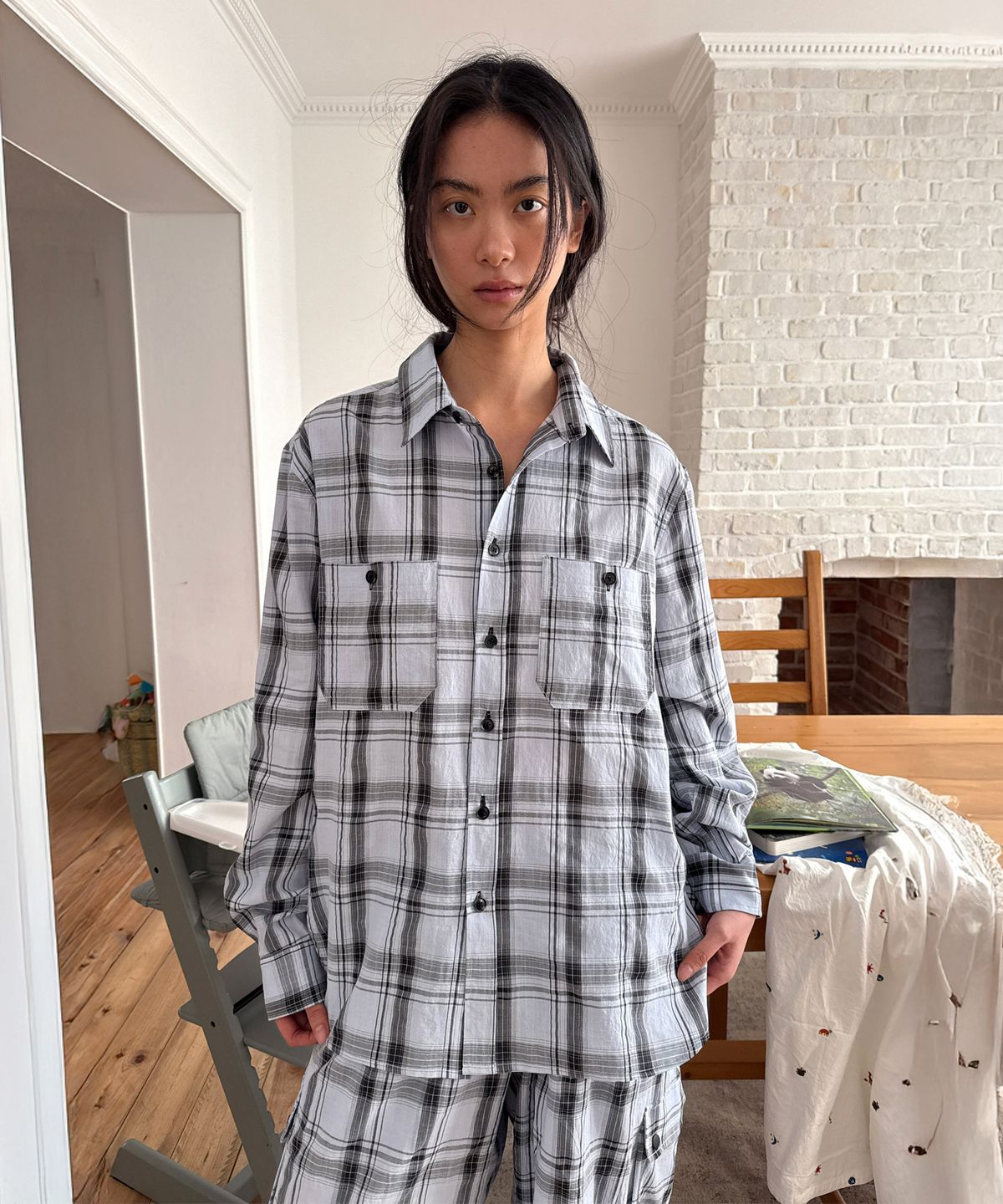 다이애그널(DIAGONAL) LIGHT CHECK SHIRTS (mix2)