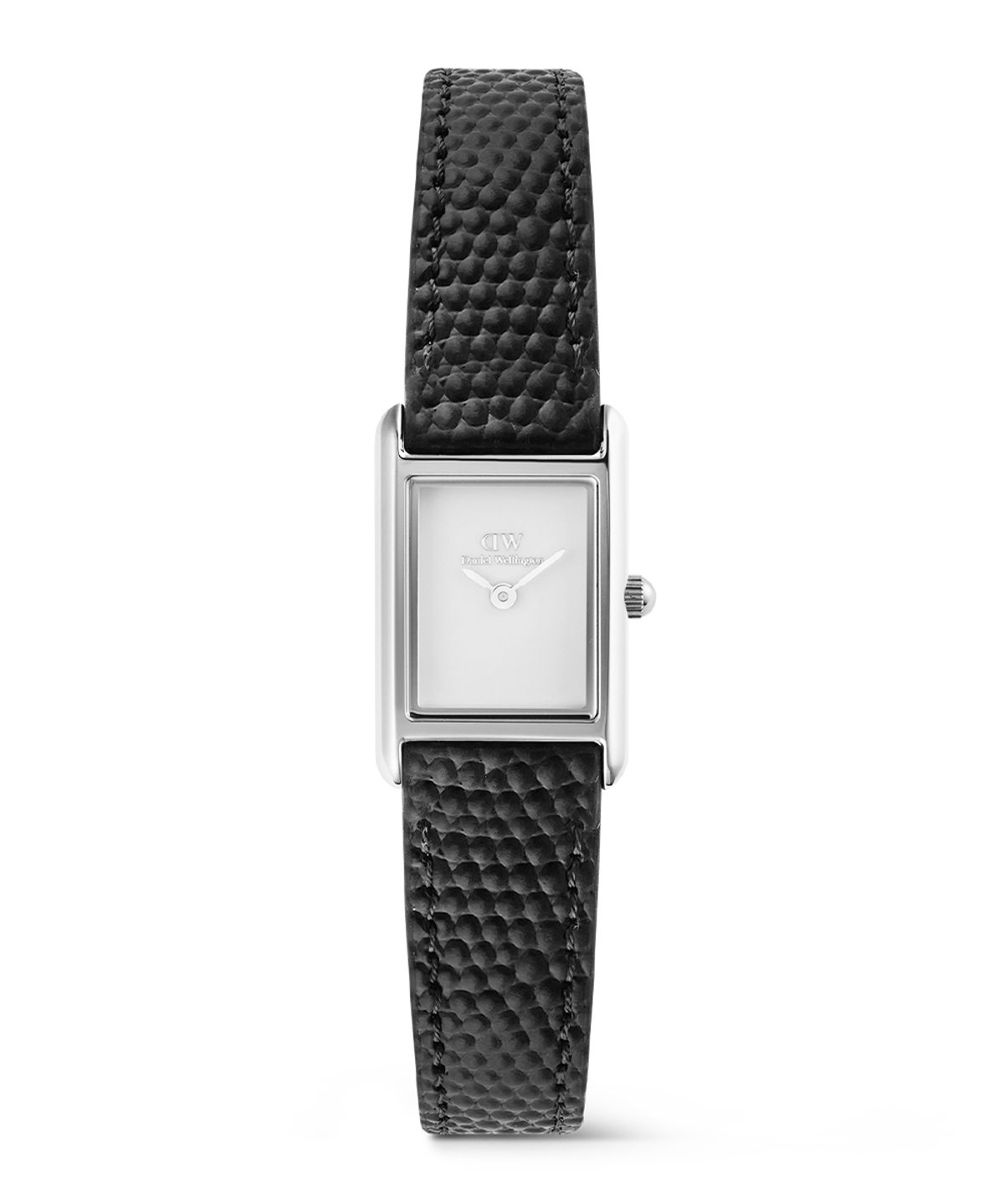 다니엘 웰링턴(DANIEL WELLINGTON) BOUND MINI BLACK LIZARD 실버 블랙 천연가죽 손목시계