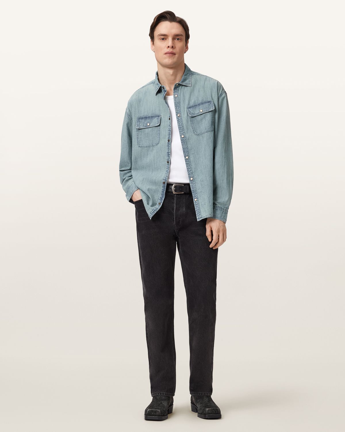 올세인츠(ALLSAINTS) 그립스 롱슬리브 셔츠 M042SE-8715