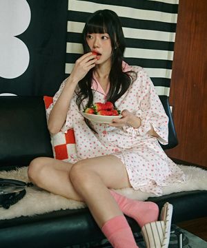 베리핑크 클린핏 반팔 커플 파자마세트