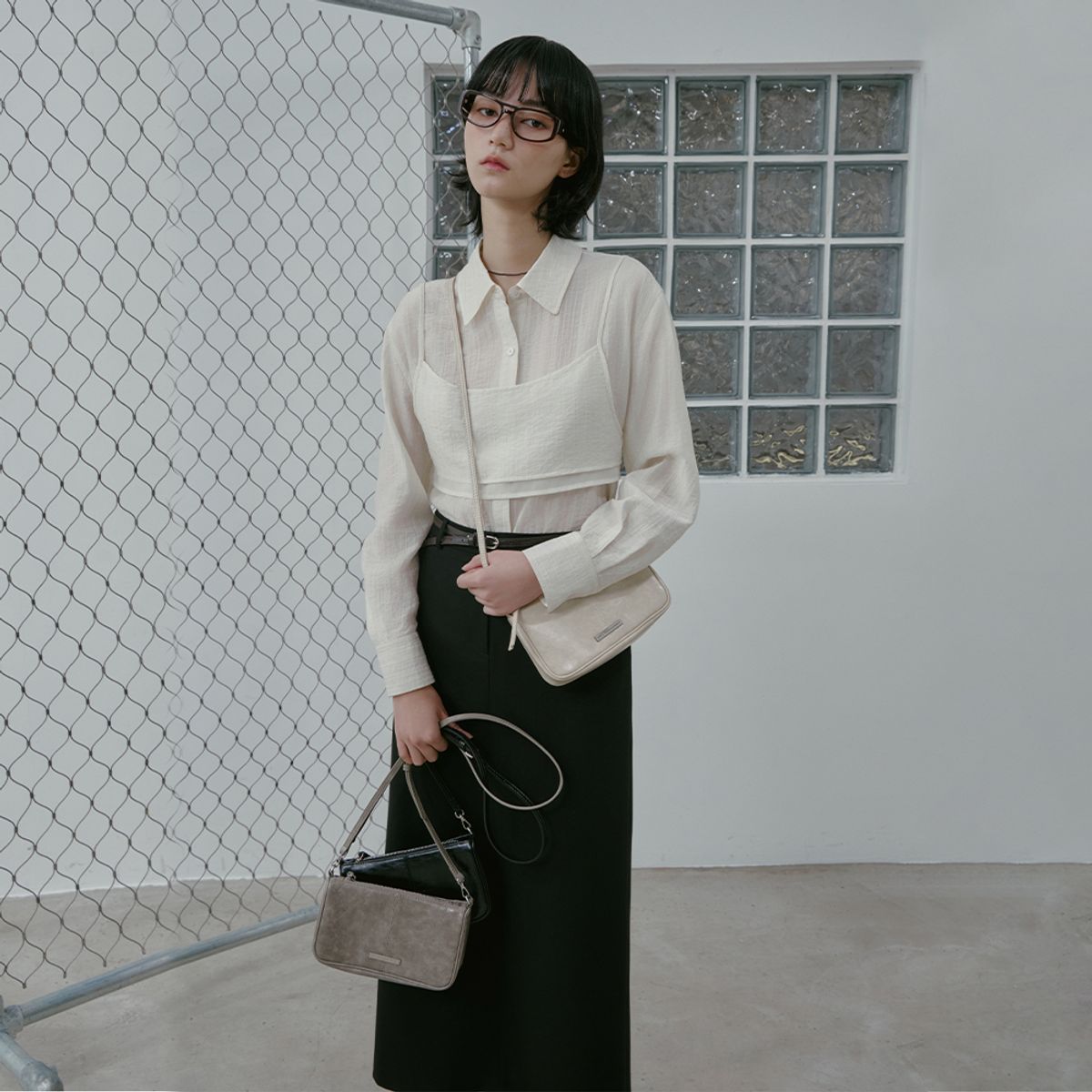 랩(LAP) CLASSIC WALLET CROSS BAG AS7AB242