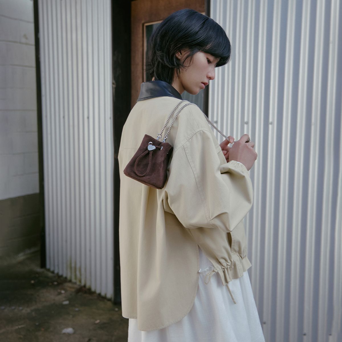 랩(LAP) HEART POP SUEDE MINI BAG AS7AB241