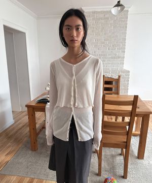 TWIN LAYER KNIT TOP (ivory)