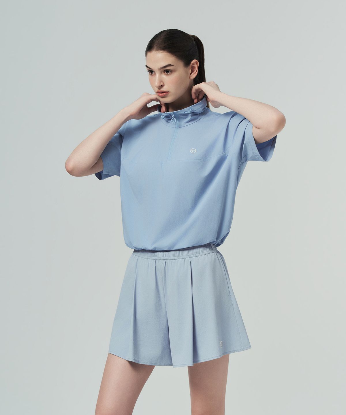세르지오 타키니(SERGIO TACCHINI) W 플로위 반팔 아노락 (L.Indigo)