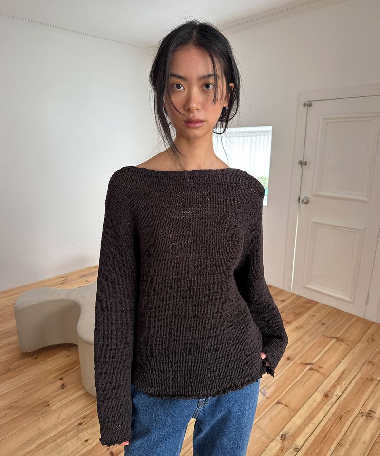 LOOSE TEXTURE KNIT (dark grey)