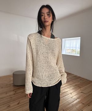 LOOSE TEXTURE KNIT (ivory)