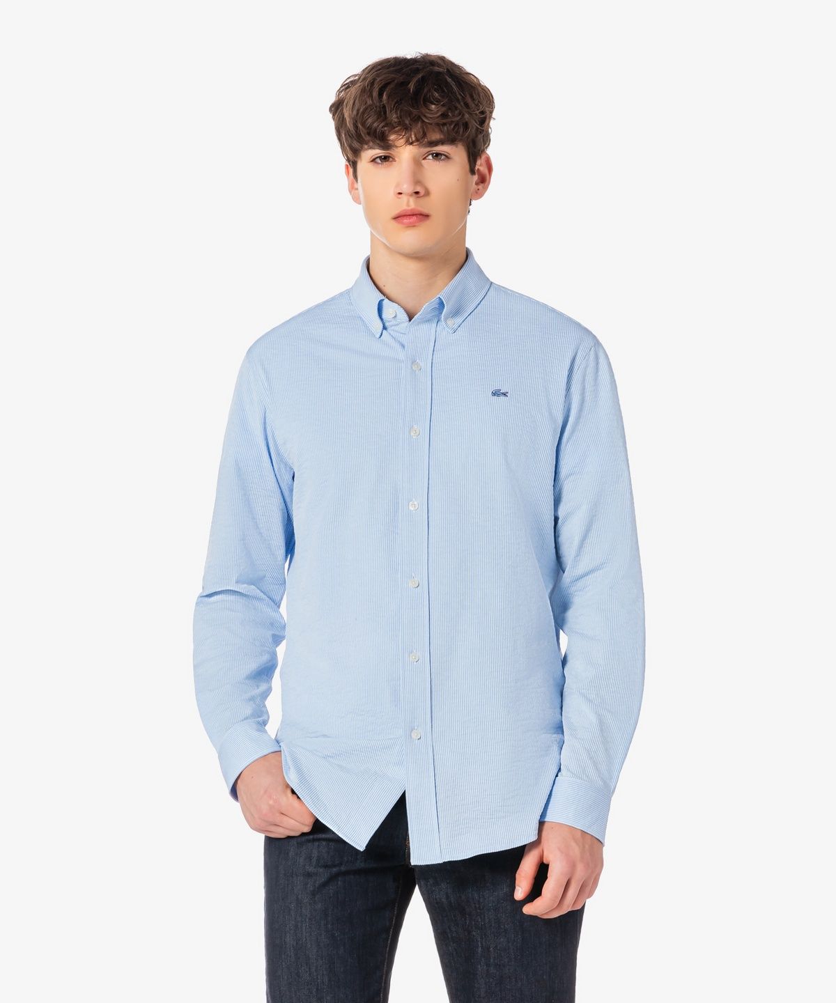 라코스테(LACOSTE) 남성 저지 스트라이프 셔츠 CH542E-56G AEY