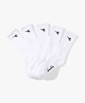베이직 쿠셔닝 삭스 5PCS WHITE
