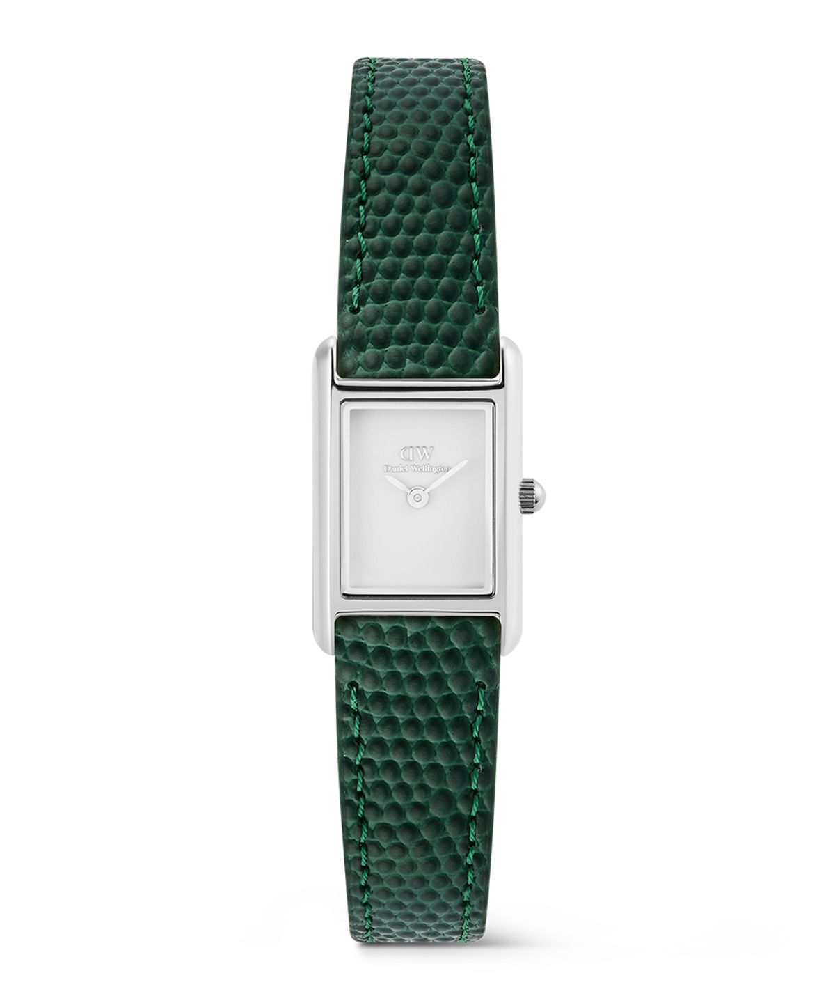 다니엘 웰링턴(DANIEL WELLINGTON) BOUND MINI GREEN LIZARD 실버 엠보싱 패턴 데일리 워치