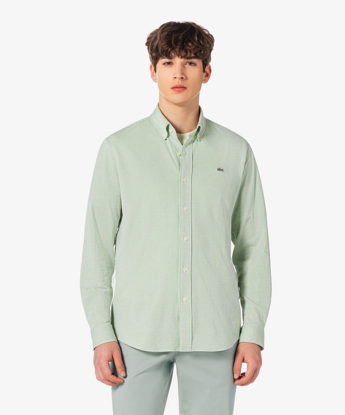 라코스테(LACOSTE) 남성 저지 스트라이프 셔츠 CH542E-56G 132