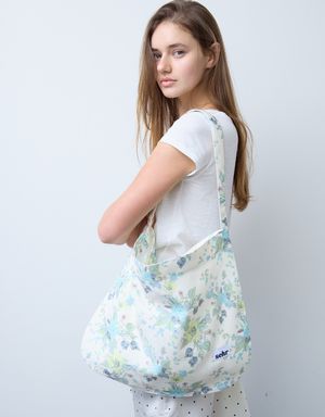 Big Flower Easy Bag (Blue)