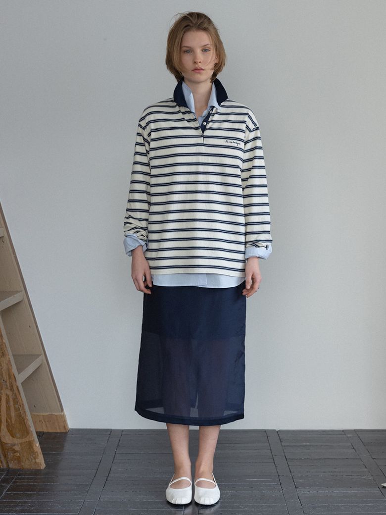 Sasha Sheer Skirt (Navy)